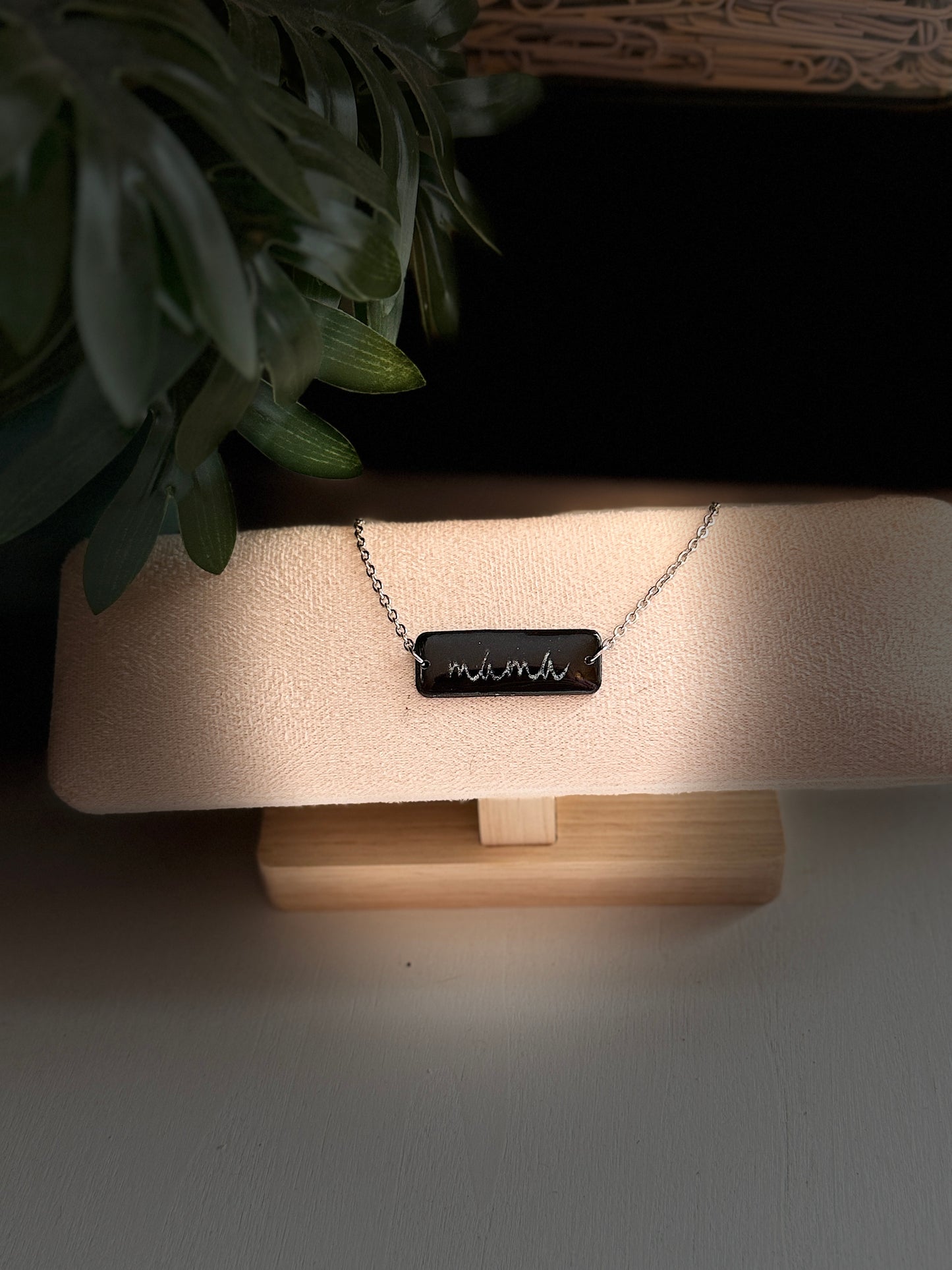 Custom Stamped Polymer Clay Necklace