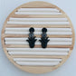 Midnight Bloom Polymer Clay Dangle Earrings