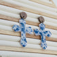 Cross Polymer Clay Dangle Earrings