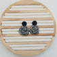 Midnight Rose Polymer Clay Dangle Earrings
