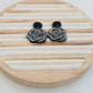 Midnight Rose Polymer Clay Dangle Earrings