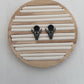Midnight Steer Skull Polymer Clay Dangle Earrings