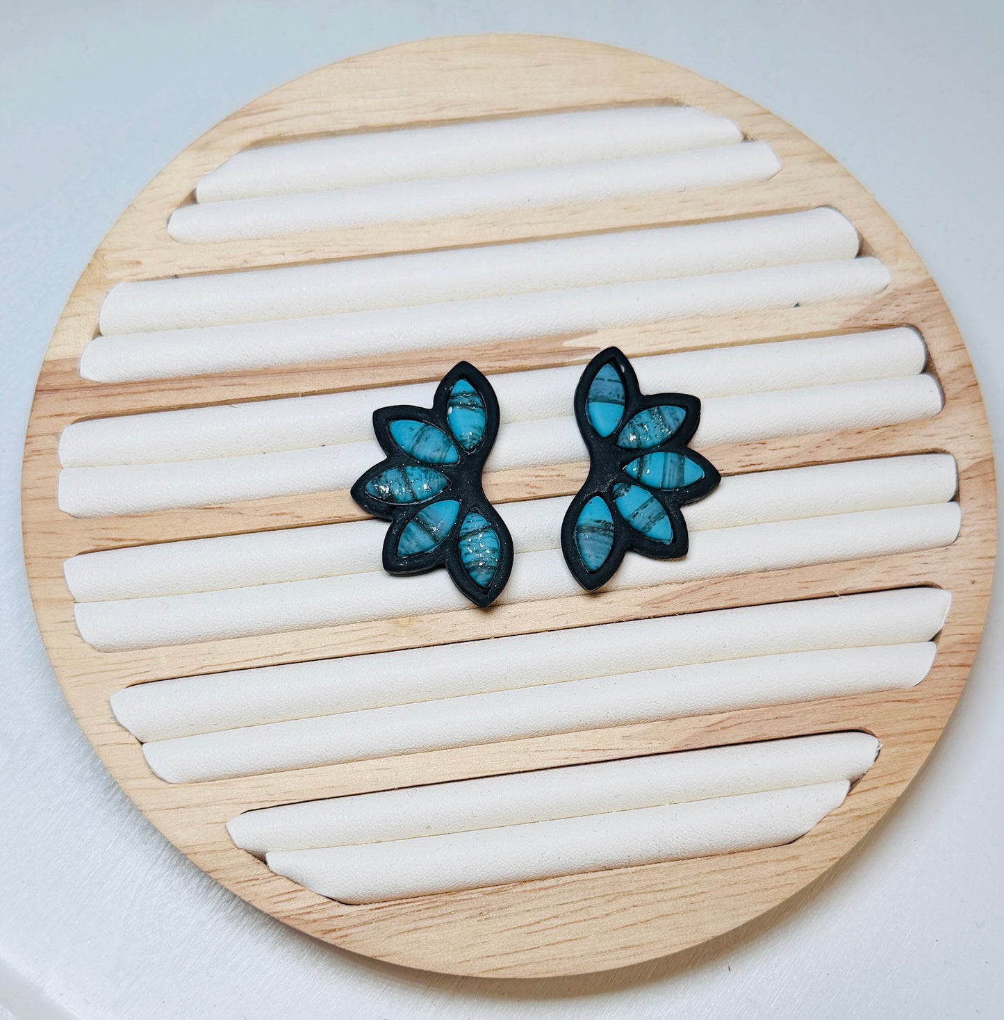 Petal Cluster Butterfly Polymer Clay Earrings
