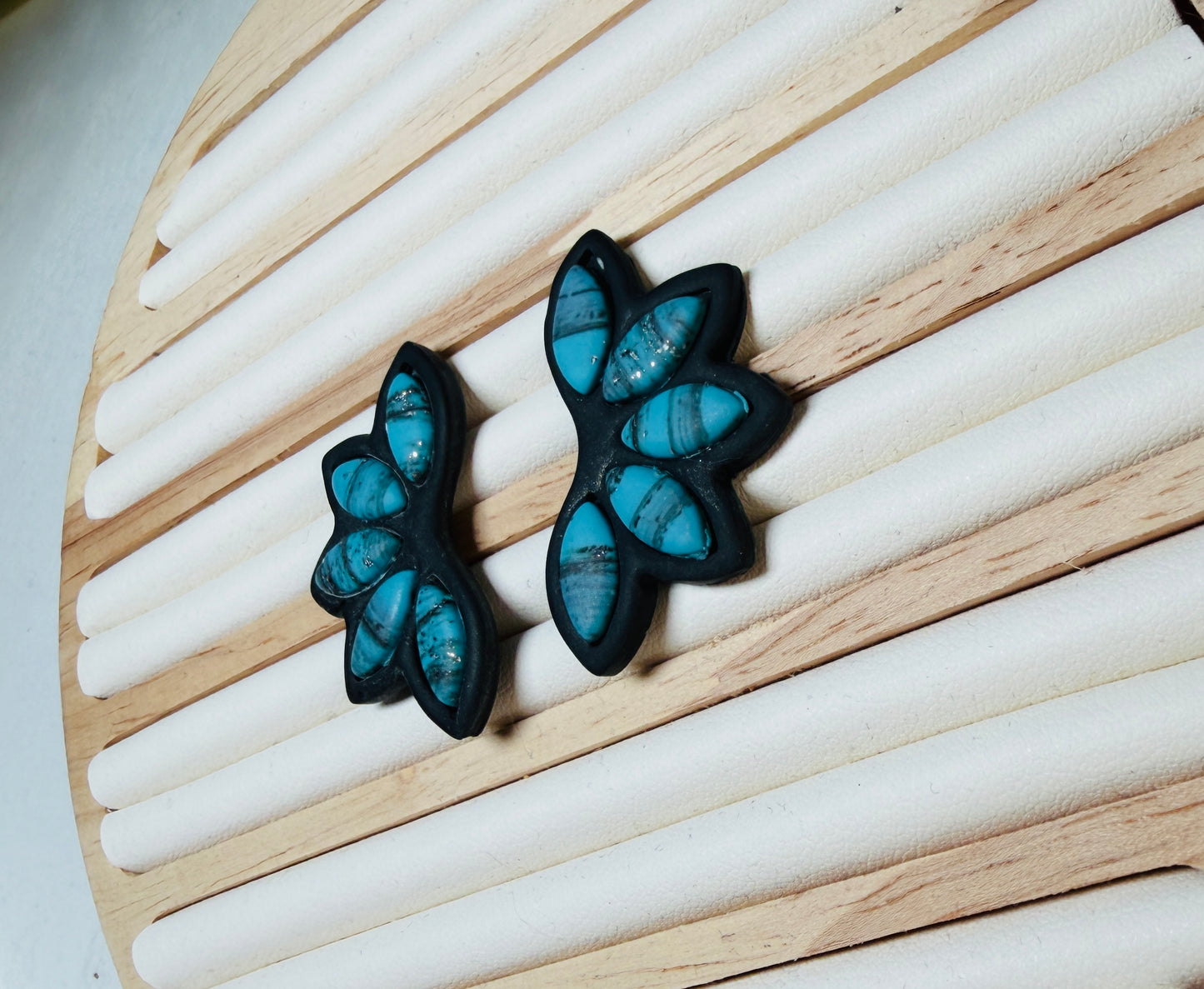 Petal Cluster Butterfly Polymer Clay Earrings