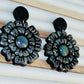 Midnight Ashley Bloom Polymer Clay Earrings