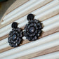 Midnight Ashley Bloom Polymer Clay Earrings