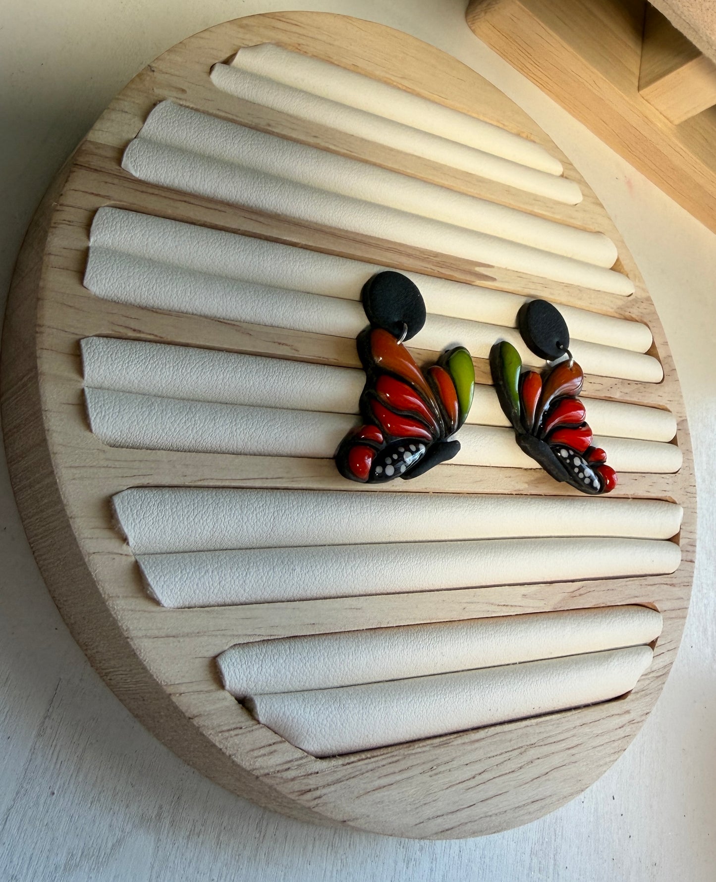 Meadowwing  Butterfly Polymer Clay Dangles