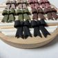 Classic Hand-Folded Bow Polymer Clay Dangle Earrings
