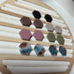 Classic Hex Stud Polymer Clay Earrings