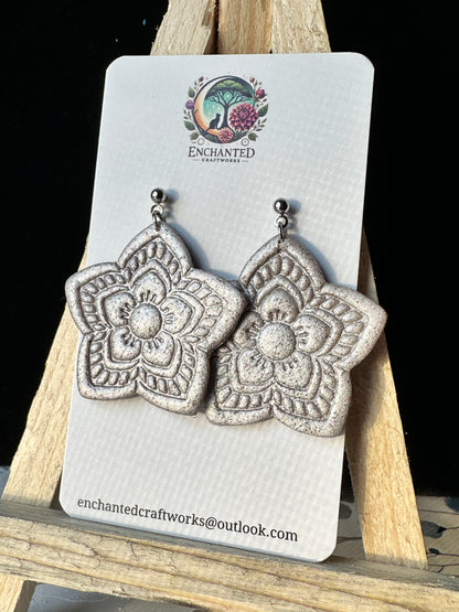 Enchanted Star Flower | Polymer Clay Dangle Earrings