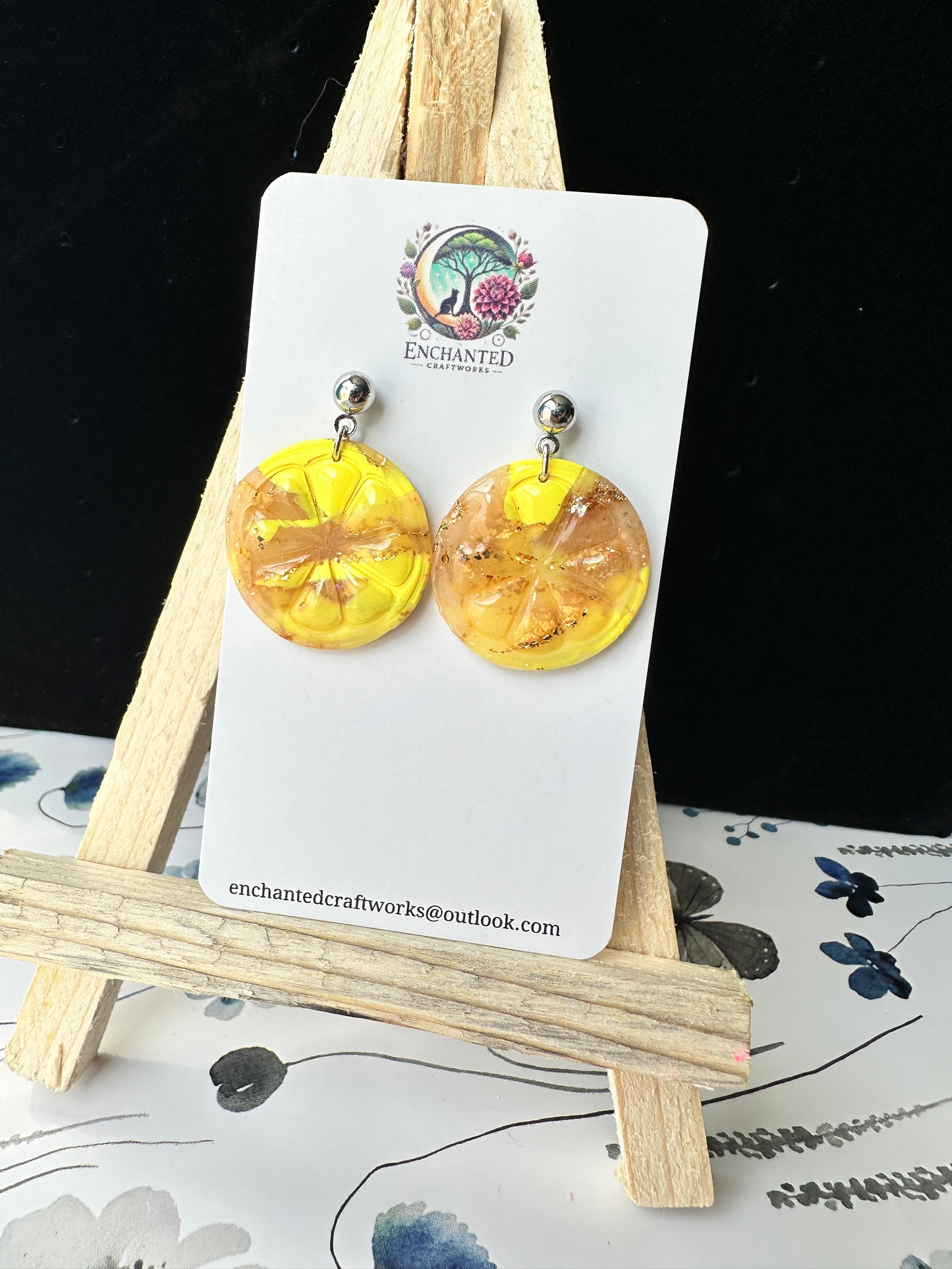 Citrus Inspired Dangle Earrings