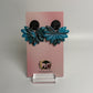 Enchanted Teal Petal Polymer Clay Dangles