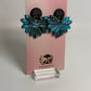 Enchanted Teal Petal Polymer Clay Dangles