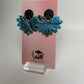 Enchanted Teal Petal Polymer Clay Dangles