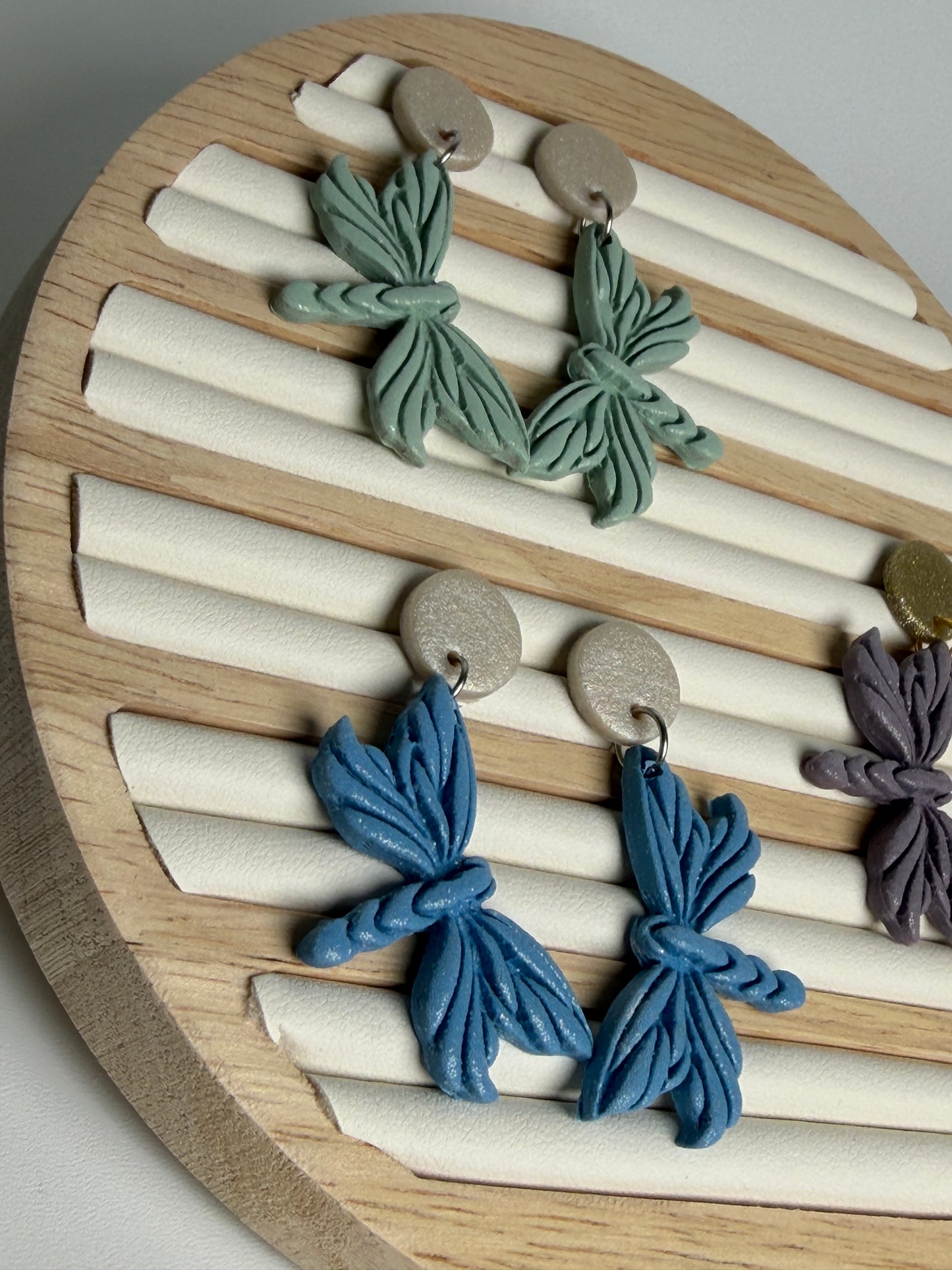 Enchanted Flutter Dragonfly Polymer Clay Dangles