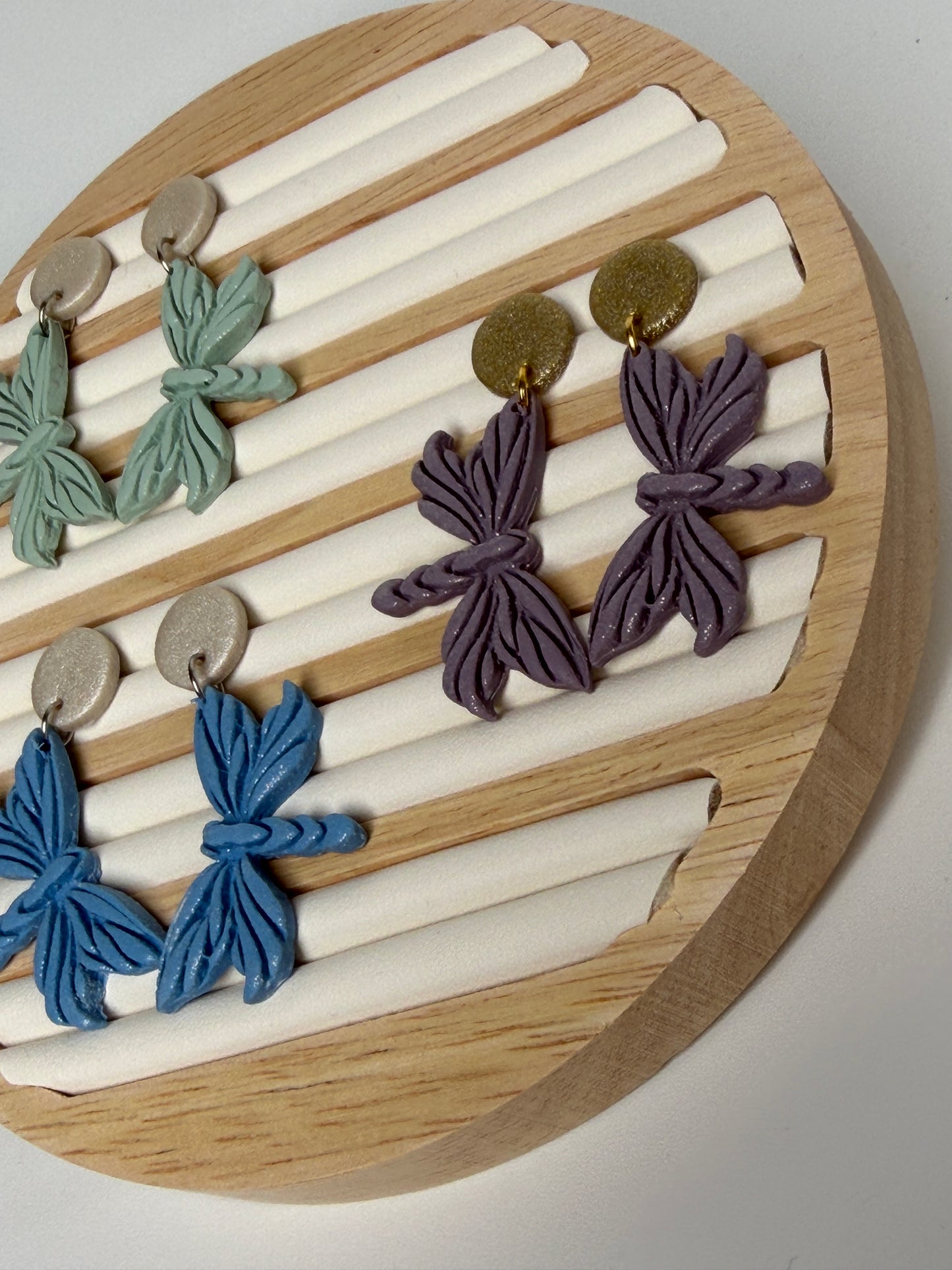 Enchanted Flutter Dragonfly Polymer Clay Dangles