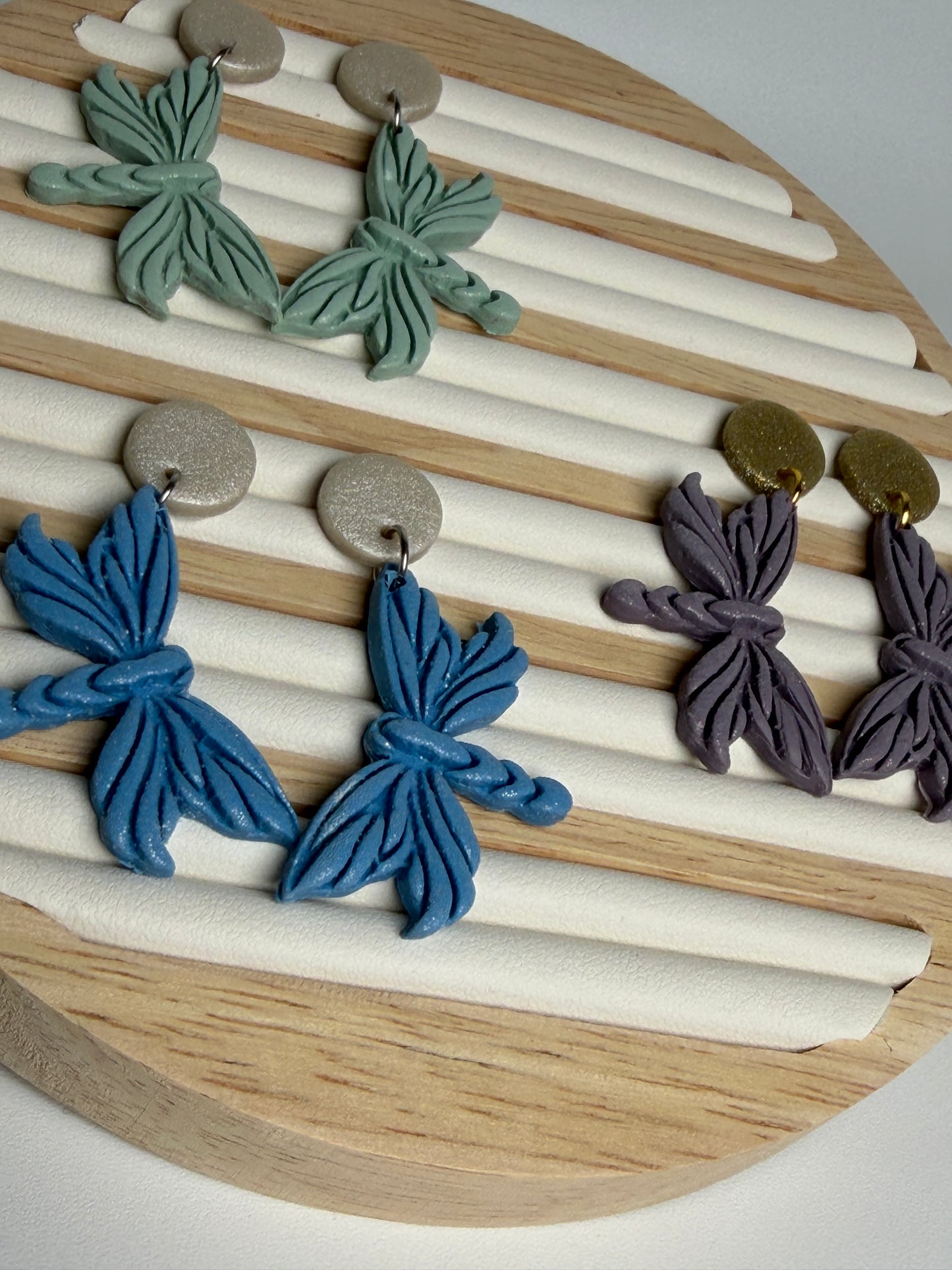 Enchanted Flutter Dragonfly Polymer Clay Dangles