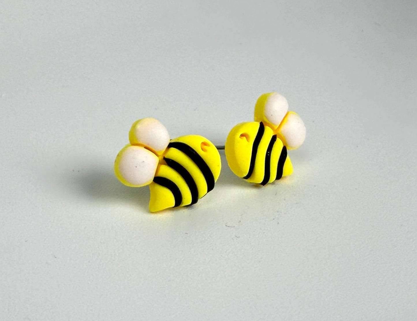 Bee Stud Earrings | Cute Bumblebee Earrings | Bee Lover Gift | Polymer Clay Studs | Spring Summer Jewelry | Lightweight Hypoallergenic
