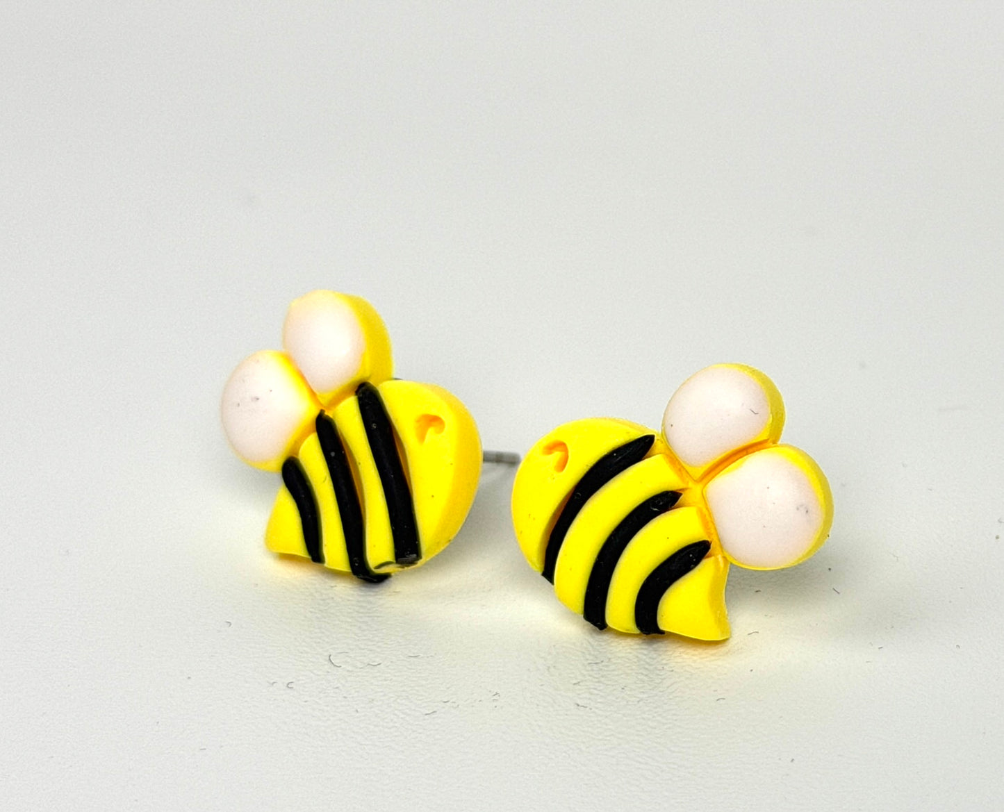 Bee Stud Earrings | Cute Bumblebee Earrings | Bee Lover Gift | Polymer Clay Studs | Spring Summer Jewelry | Lightweight Hypoallergenic