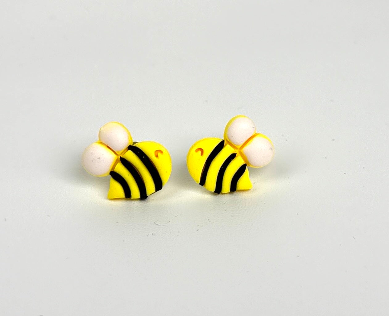 Bee Stud Earrings | Cute Bumblebee Earrings | Bee Lover Gift | Polymer Clay Studs | Spring Summer Jewelry | Lightweight Hypoallergenic