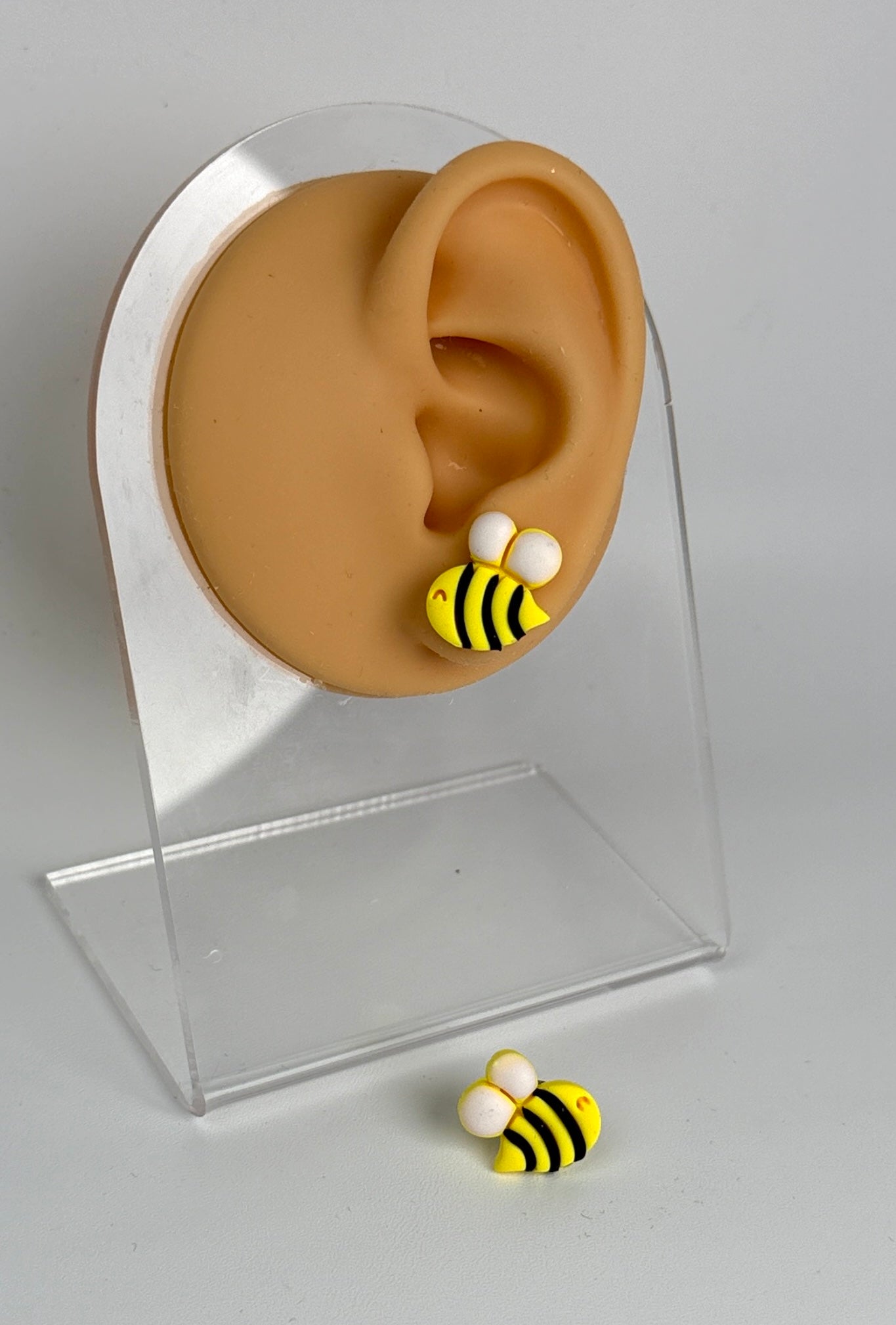 Bee Stud Earrings | Cute Bumblebee Earrings | Bee Lover Gift | Polymer Clay Studs | Spring Summer Jewelry | Lightweight Hypoallergenic