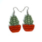 Succulent Plant Earrings | Cute Plant Lover Gift | Polymer Clay Dangle Earrings | Boho Botanical Jewelry | Lightweight Hypoallergenic