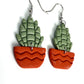 Succulent Plant Earrings | Cute Plant Lover Gift | Polymer Clay Dangle Earrings | Boho Botanical Jewelry | Lightweight Hypoallergenic