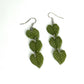 Monstera Leaf Cascade Earrings | Tropical Green Polymer Clay Dangles | Lightweight Botanical Statement Jewelry