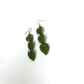 Monstera Leaf Cascade Earrings | Tropical Green Polymer Clay Dangles | Lightweight Botanical Statement Jewelry