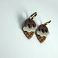 Sweet Treat Drip Dangles | Ice Cream Cone Earrings | Polymer Clay