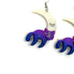 Enchanted Catnap | Cat Sleeping on Moon Polymer Clay Dangle Earrings