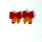 Polymer Clay Pencil Bow Earrings | Teacher Back to School Jewelry