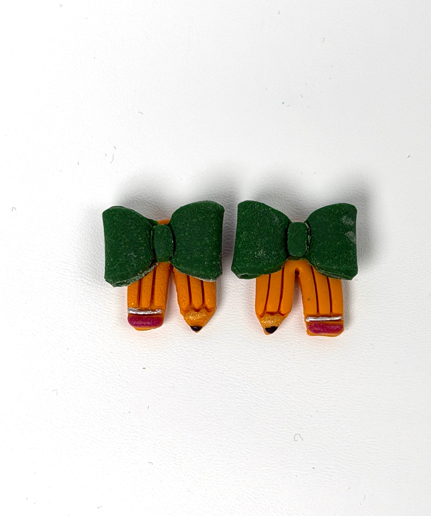 Polymer Clay Pencil Bow Earrings | Teacher Back to School Jewelry