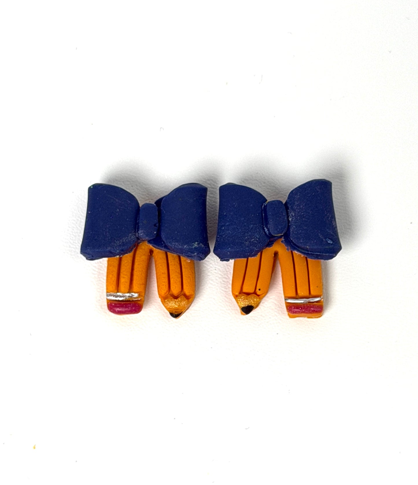 Polymer Clay Pencil Bow Earrings | Teacher Back to School Jewelry