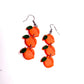 Peach Dangle Earrings | Handmade Polymer Clay Earrings | Cute Fruit Jewelry | Lightweight Hypoallergenic Summer Earrings