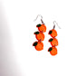 Peach Dangle Earrings | Handmade Polymer Clay Earrings | Cute Fruit Jewelry | Lightweight Hypoallergenic Summer Earrings