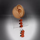 Peach Dangle Earrings | Handmade Polymer Clay Earrings | Cute Fruit Jewelry | Lightweight Hypoallergenic Summer Earrings