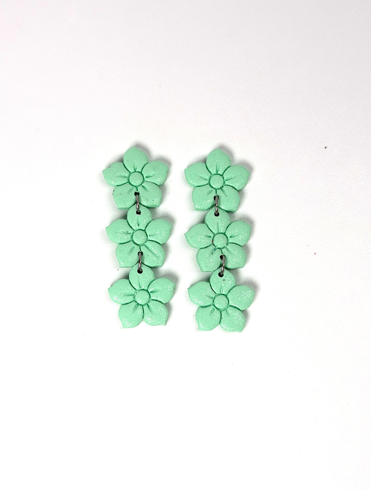 Enchanted Trio Flower Dangle Earrings | Daisy Clay Earrings | Statement Floral Earrings | Lightweight Polymer Clay Earrings | Summer Earrings | Gift for Her