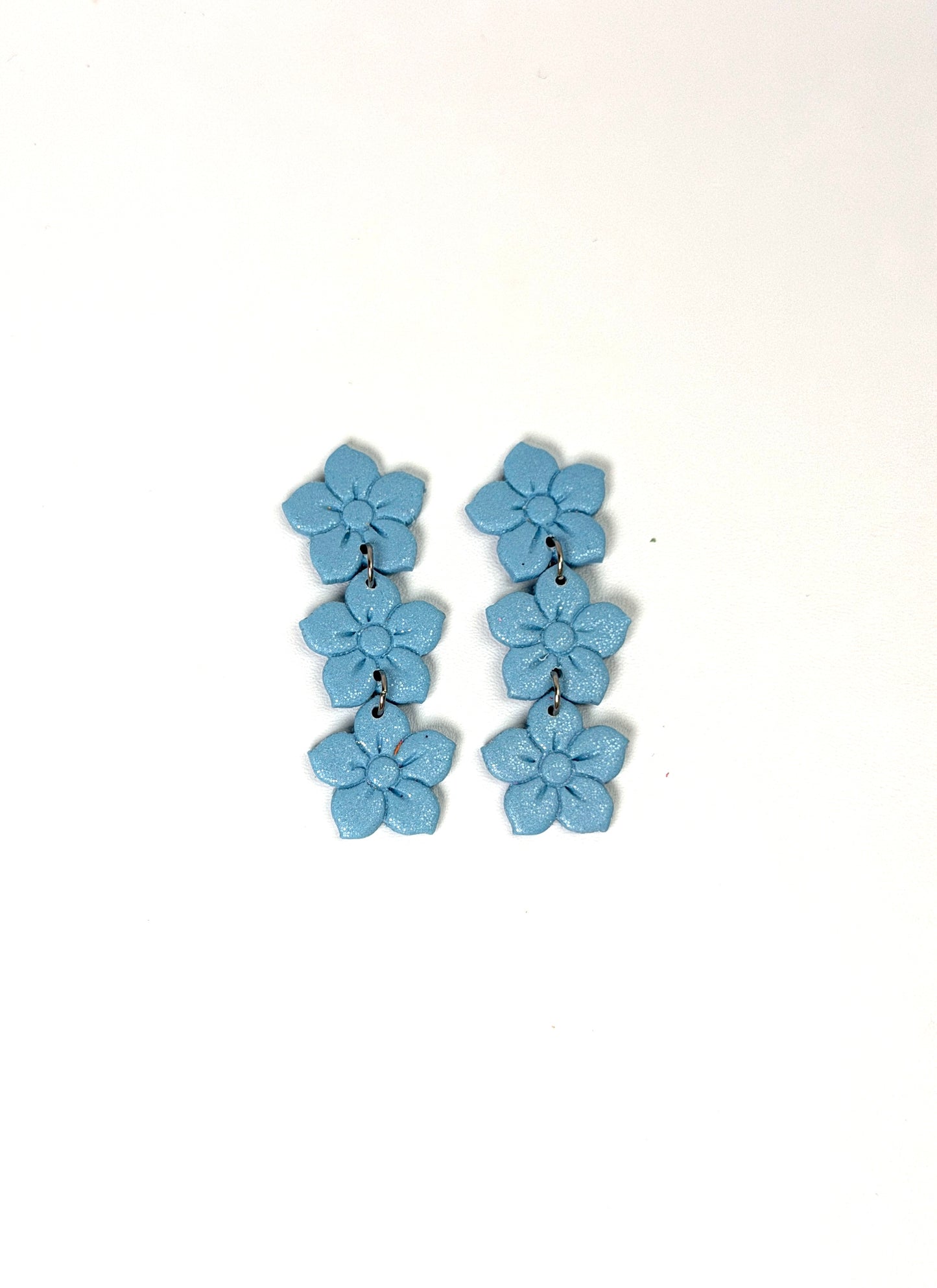 Enchanted Trio Flower Dangle Earrings | Daisy Clay Earrings | Statement Floral Earrings | Lightweight Polymer Clay Earrings | Summer Earrings | Gift for Her