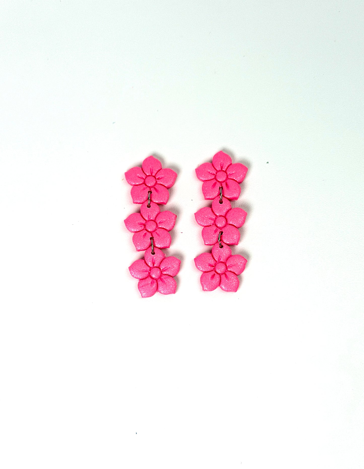 Enchanted Trio Flower Dangle Earrings | Daisy Clay Earrings | Statement Floral Earrings | Lightweight Polymer Clay Earrings | Summer Earrings | Gift for Her