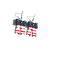 Patriotic Bow Earrings, 4th of July Earrings, American Flag Jewelry, Red White Blue Earrings, USA Clay Earrings, Handmade Holiday Earrings