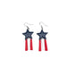Patriotic Star Earrings | Red White Blue Dangle Earrings | 4th of July Earrings | Americana Jewelry | Star Statement Earrings | Handmade Clay Earrings