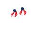 Star-Spangled Bloom Dangles | Patriotic Flower  Red White and Blue 4th of July 'Merica Earrings