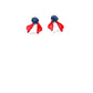 Star-Spangled Bloom Dangles | Patriotic Flower  Red White and Blue 4th of July 'Merica Earrings