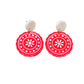 Bandana Bloom Dangles | Red Bandana Earrings | Western Dangle Earrings | Cowgirl Jewelry | Picnic Style Earrings | Boho Western Earrings | Handmade Clay Earrings