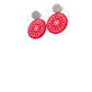 Bandana Bloom Dangles | Red Bandana Earrings | Western Dangle Earrings | Cowgirl Jewelry | Picnic Style Earrings | Boho Western Earrings | Handmade Clay Earrings