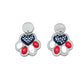 Star-Spangled Paw Prints | Patriotic Paw Print Earrings | Red White Blue Dog Paw Earrings | 4th of July Pet Lover Jewelry | Americana Dangle Earrings | Handmade Clay