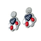 Star-Spangled Paw Prints | Patriotic Paw Print Earrings | Red White Blue Dog Paw Earrings | 4th of July Pet Lover Jewelry | Americana Dangle Earrings | Handmade Clay
