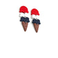 Star-Spangled Sweet Treat Dangles |Patriotic Ice Cream Earrings | Red White Blue Popsicle Earrings | 4th of July Earrings | Summer Treat Jewelry | Food Earrings | Handmade Clay
