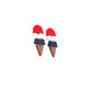 Star-Spangled Sweet Treat Dangles |Patriotic Ice Cream Earrings | Red White Blue Popsicle Earrings | 4th of July Earrings | Summer Treat Jewelry | Food Earrings | Handmade Clay